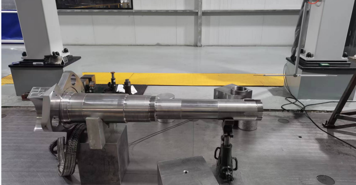 Forged main shaft during inspection