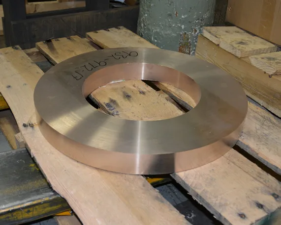 Bronze thrust ring — bronze bushings supplied by Monmet