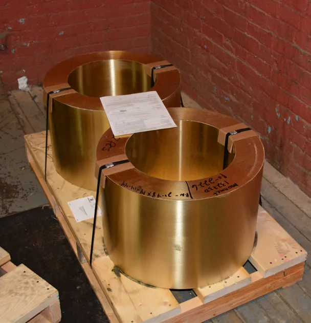 Finish machined bushings — bronze bushings supplied by Monmet
