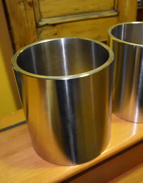 Machined bearing surface — bronze bushings supplied by Monmet