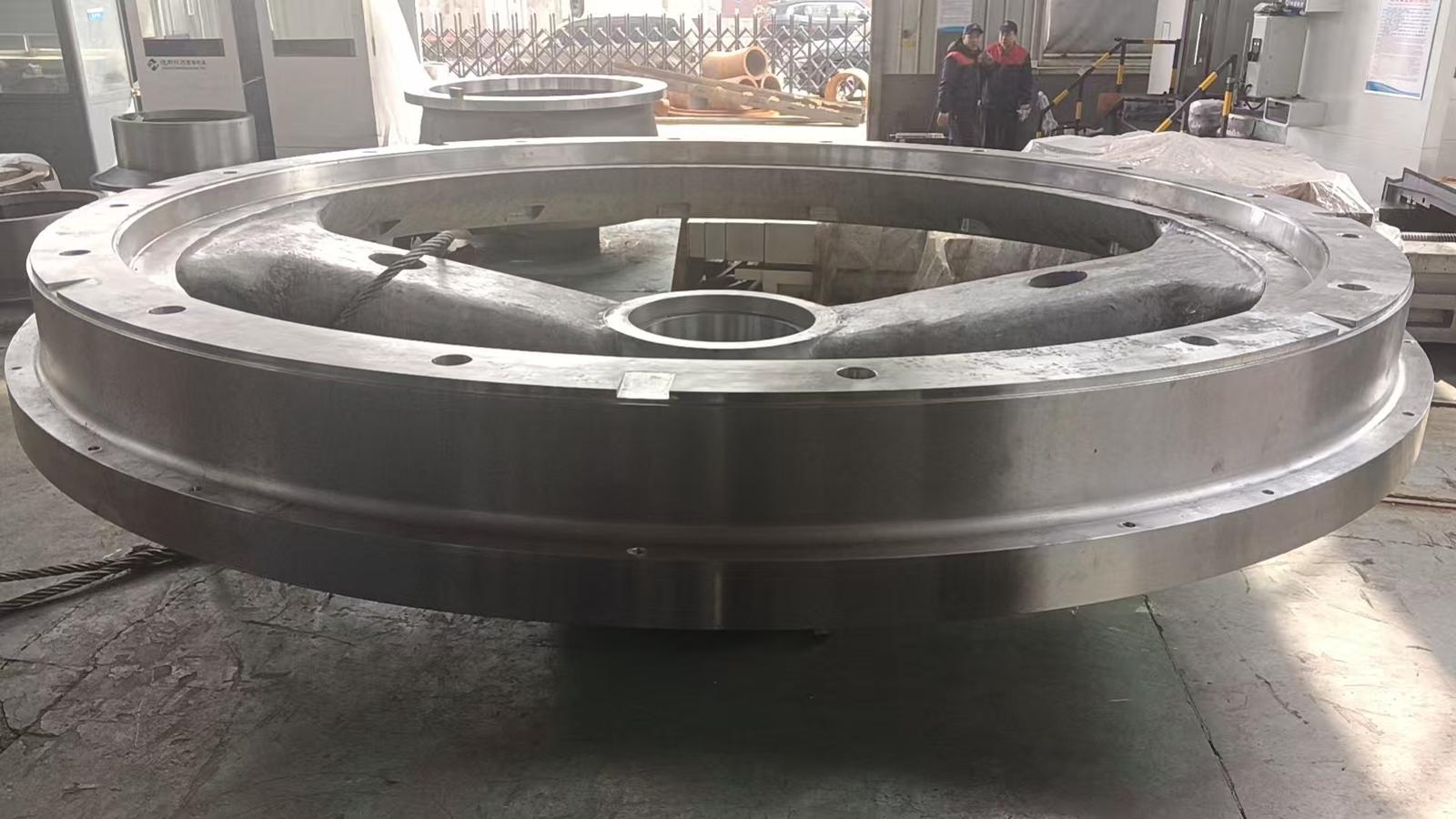 Finish machining — gyratory crusher spider casting